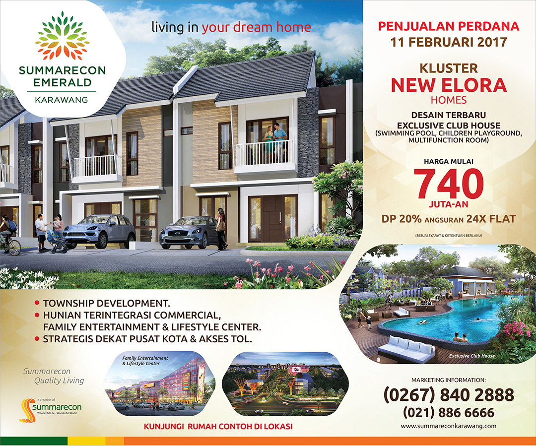 Summarecon Emerald Karawang hunian gaya kontemporer modern